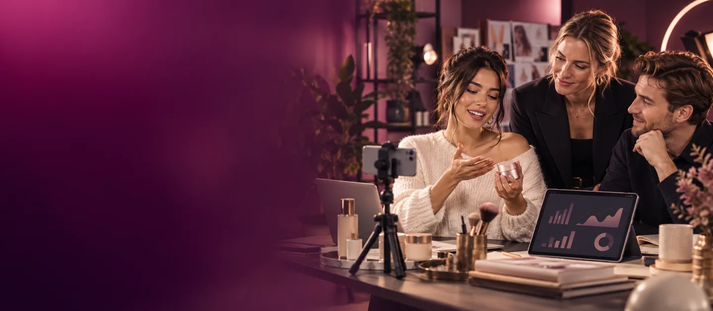 Creator and brand professionals collaborating on content and performance
